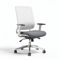 Sedia da ufficio ergonomica con schienale alto per studio – tessuto e metallo – 50 x 60 x 100 cm