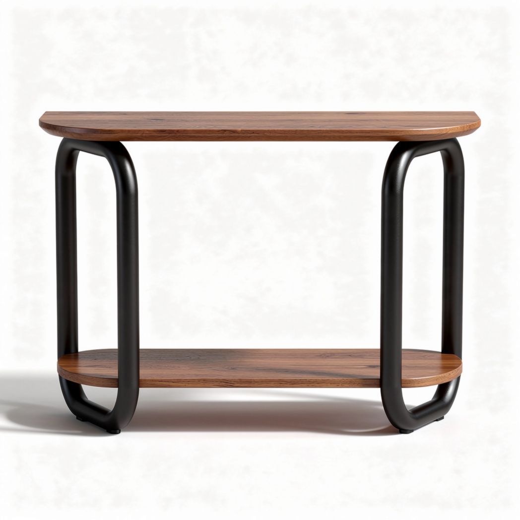Tavolo consolle in marmo e metallo per ingresso o soggiorno – 80 x 40 x 75 cm