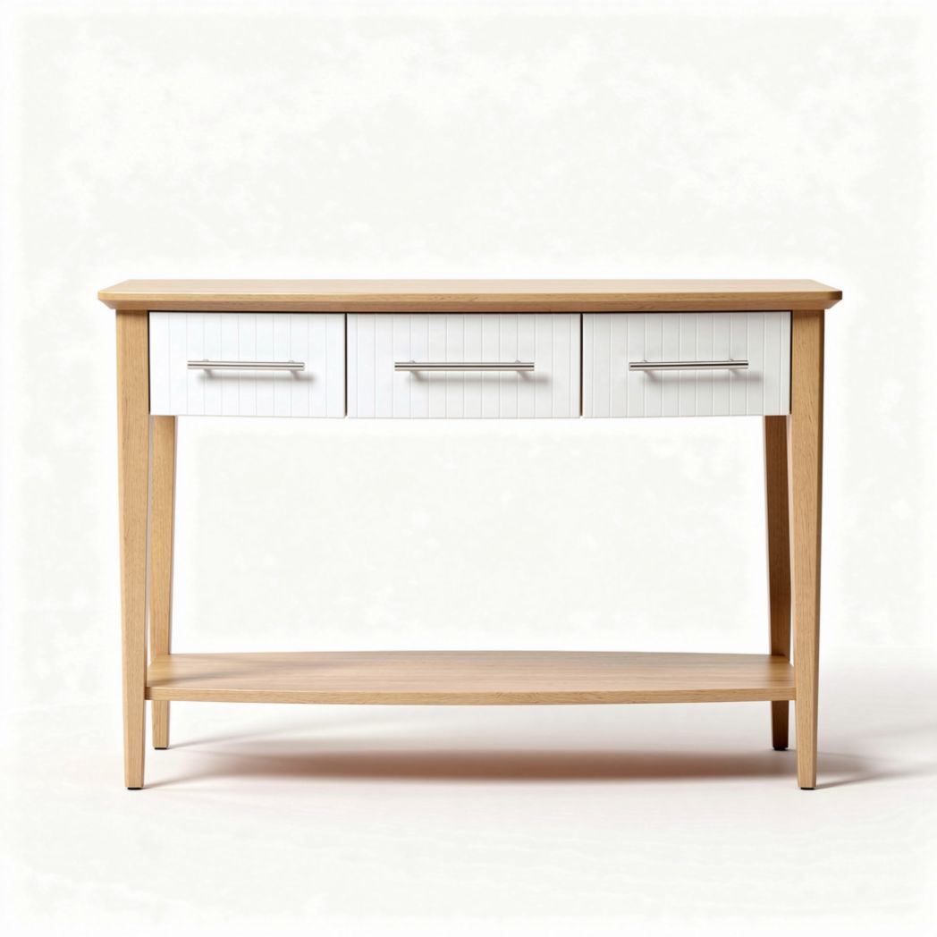 Mobile consolle in legno con tre cassetti per ingresso – 120 x 40 x 80 cm