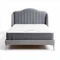 Materasso con base in tessuto grigio per camera da letto – 200 x 160 x 25 cm