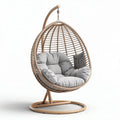 Poltrona a sospensione in rattan per interni ed esterni – 80 x 70 x 120 cm