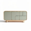 Mobile contenitore in legno con finitura verde per soggiorno – 60 x 30 x 40 cm
