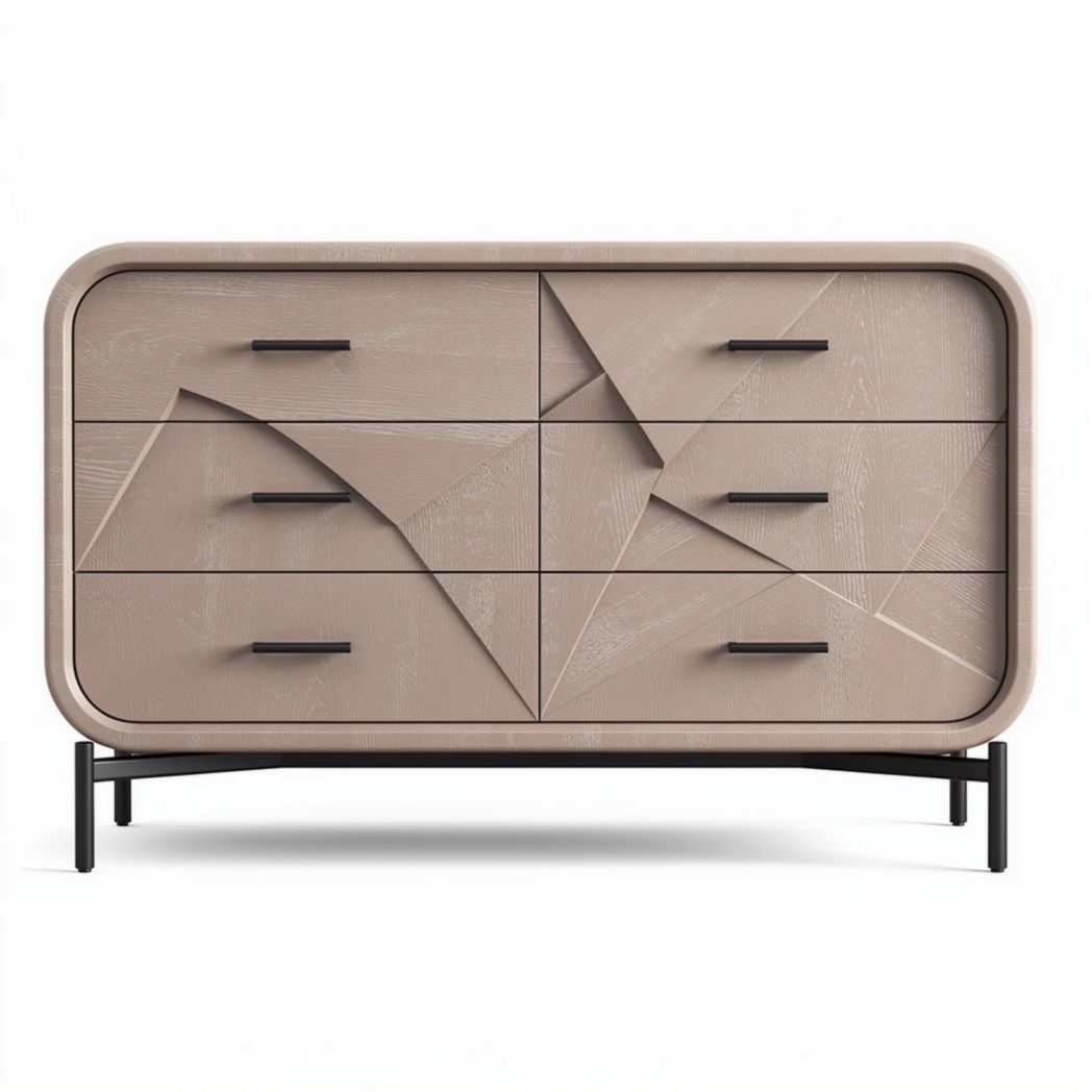 Comodino in legno con design moderno per camera da letto – 80 x 40 x 60 cm